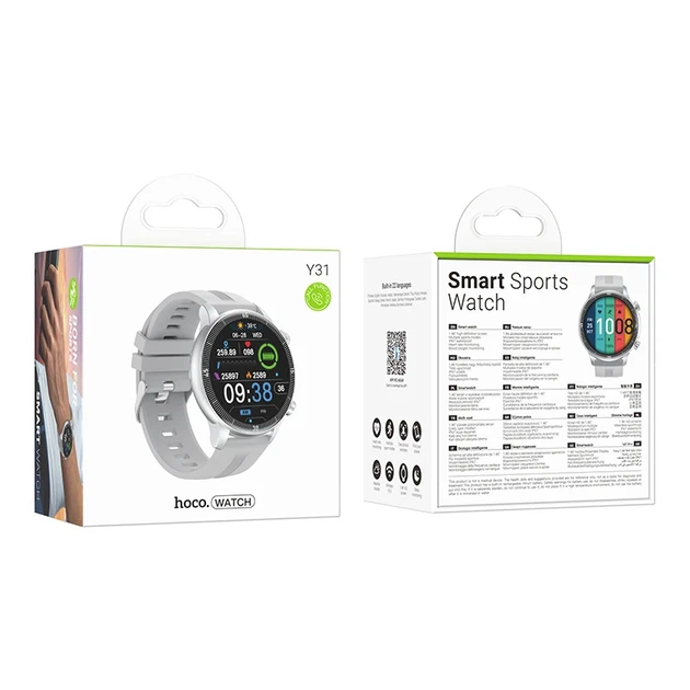 Смарт-часы HOCO Y31 37mm 250 mAh Bluetooth 5.3 Серебристый - изображение 2