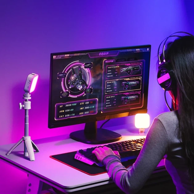 Видеосвет U60 RGB 2500-9000K 110 г Белый 68,7x68,7x2,5 мм - Фото 5 Видеосвет U60 RGB 2500-9000K 110 г Белый 68,7x68,7x2,5 мм - изображение 5