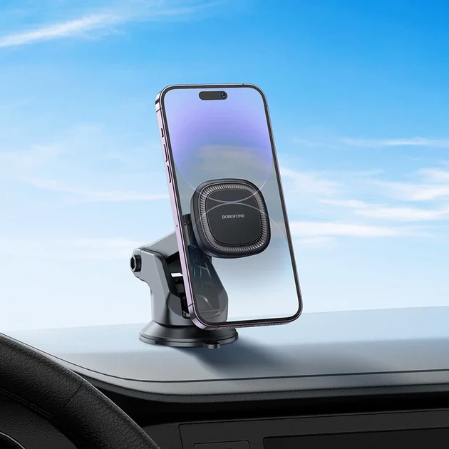 Автодержатель Borofone BH97 NT Ice магнитный для телефонов 4,5-7 дюймов черный пластик - Фото 6 Автодержатель Borofone BH97 NT Ice магнитный для телефонов 4,5-7 дюймов черный пластик - изображение 6