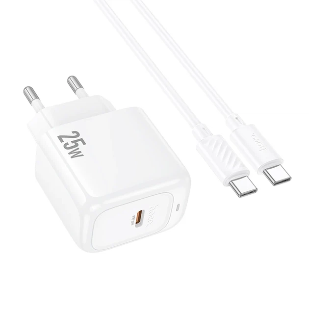 Сетевое зарядное устройство HOCO CS53A PD 25W USB Type-C белое - изображение 4