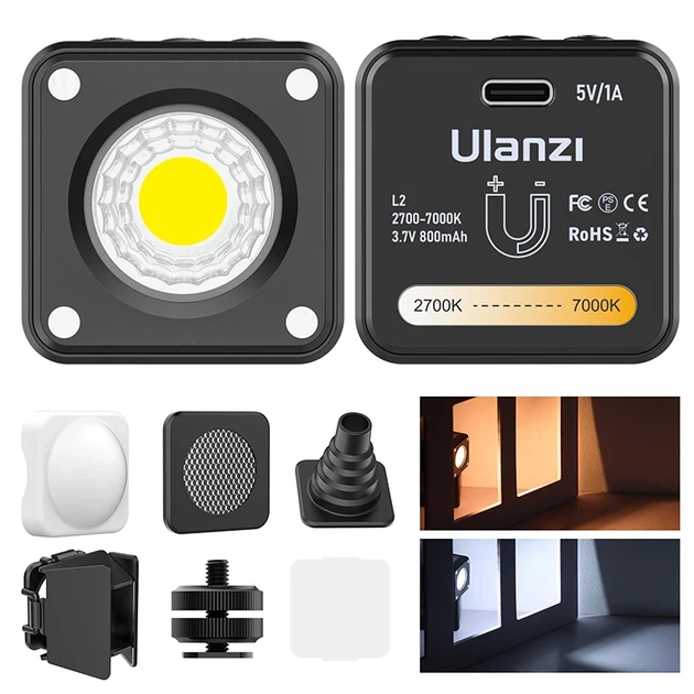 Видеосвет LED Ulanzi L2 Bi-color 5W ABS-пластик черный IP68 70 г - изображение 20