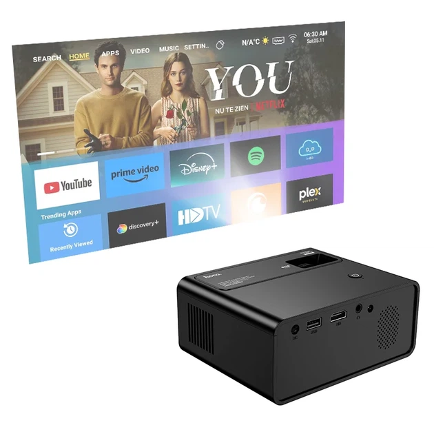 Проектор HOCO DT6 720P беспроводной ABS-пластик черный 141,5х112х63,5 мм - изображение 6