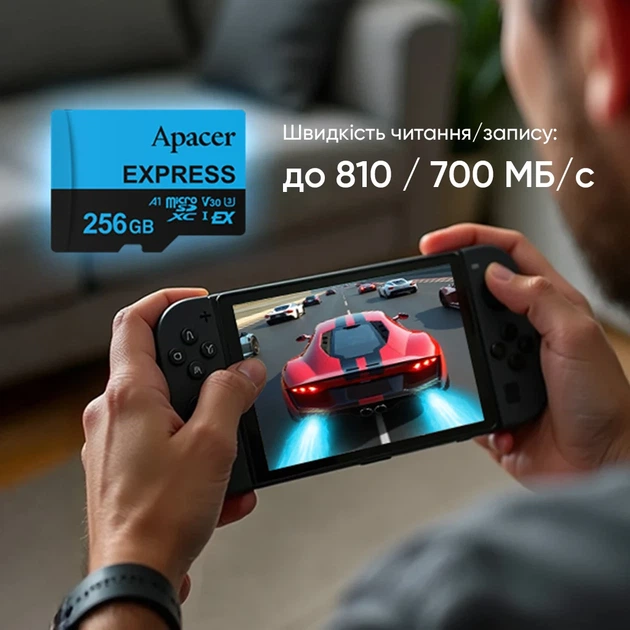 Карта пам'яті microSDXC Apacer Express 128GB UHS-I U3 V30 A1 15x11x1 мм Пластик - зображення 4