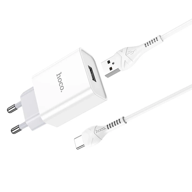 Сетевое зарядное устройство HOCO C81A Asombroso 2.1A Type-C 10.5W Белый - Фото 5 Сетевое зарядное устройство HOCO C81A Asombroso 2.1A Type-C 10.5W Белый - изображение 5