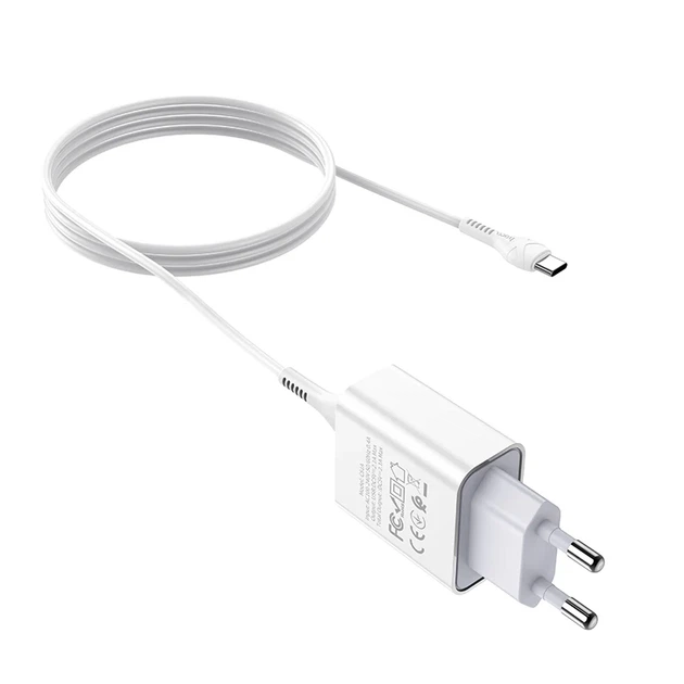 Сетевое зарядное устройство HOCO C81A Asombroso 2.1A Type-C 10.5W Белый - Фото 6 Сетевое зарядное устройство HOCO C81A Asombroso 2.1A Type-C 10.5W Белый - изображение 6