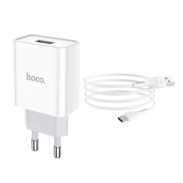 Сетевое зарядное устройство HOCO C81A Asombroso 2.1A Type-C 10.5W Белый - Фото 7 Сетевое зарядное устройство HOCO C81A Asombroso 2.1A Type-C 10.5W Белый - изображение 7