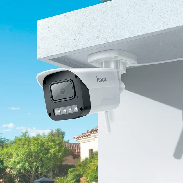 IP-камера видеонаблюдения HOCO D4 Outdoor Full HD 160x65x80 мм пластик белый - изображение 8