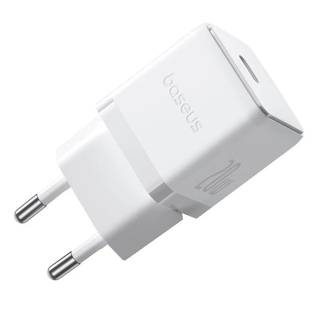 Сетевое зарядное устройство Baseus Palm Fast Charger 20W USB-C 1м Лунный белый - Фото 6 Сетевое зарядное устройство Baseus Palm Fast Charger 20W USB-C 1м Лунный белый - изображение 6
