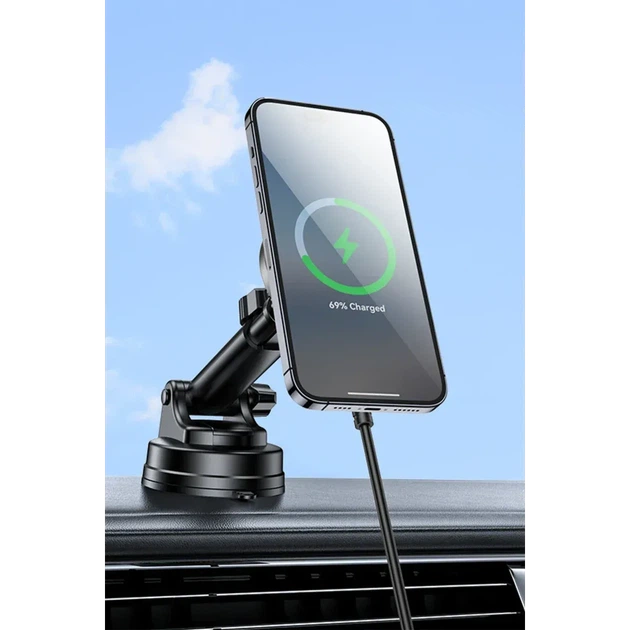 Автотримач із бездротовою зарядкою та охолодженням Yesido C315 (MagSafe, 15W) - зображення 4