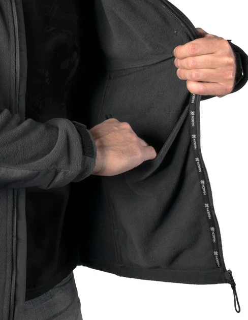 Куртка флісова Norfin SUMMIT BK 03 зимова L чорна NordFleece+ - зображення 6