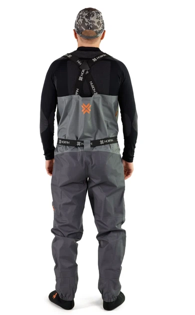 Полукомбинезон заброд Norfin PILOT STOCKINGFOOT серый мембранный One Size - изображение 4