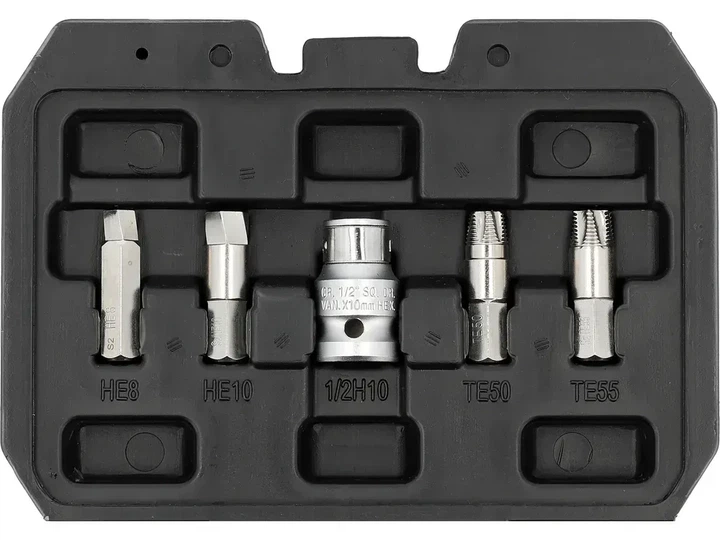 Набір біт-екстракторів YATO для HEX і TORX хвостовик 1/4" і 3/8" 19 предметів YT-04584 - Фото 2 Набір біт-екстракторів YATO для HEX і TORX хвостовик 1/4" і 3/8" 19 предметів YT-04584 - зображення 2
