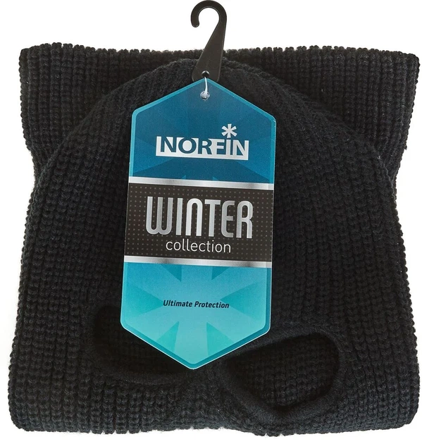 Шапка-маска Norfin KNITTED BL зимняя L черная полиэстер защита от ветра - изображение 3