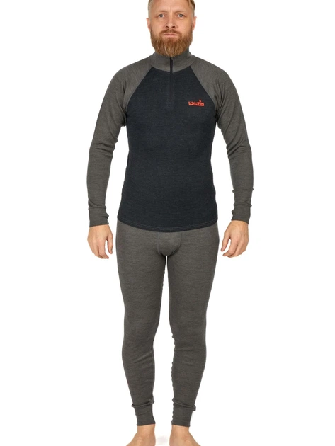 Термобелье Norfin NATURAL HEAT MERINO 03 зимнее 60% шерсть мериноса L черное - изображение 2