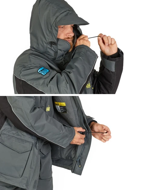 Костюм зимний Norfin ELEMENT FLT 01 S NORTEX BREATHABLE серый водонепроницаемый 6000 мм - Фото 3 Костюм зимний Norfin ELEMENT FLT 01 S NORTEX BREATHABLE серый водонепроницаемый 6000 мм - изображение 3