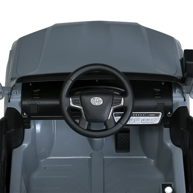 Детский электромобиль джип BAMBI Toyota Land Cruiser M 5101EBLR-11 серый, экокожа, EVA, MP3, Bluetooth, FM - Фото 4 Детский электромобиль джип BAMBI Toyota Land Cruiser M 5101EBLR-11 серый, экокожа, EVA, MP3, Bluetooth, FM - изображение 4