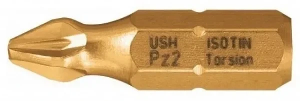 Біти USH ISOTIN PZ1 x 25 мм Torsion титанові 10 шт UUSG0022360 - Фото 1 Біти USH ISOTIN PZ1 x 25 мм Torsion титанові 10 шт UUSG0022360 - зображення 1