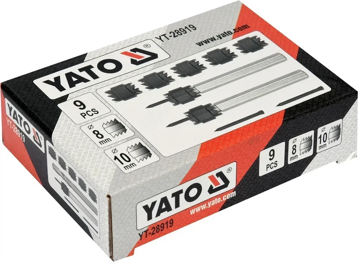 Набір для висвердлювання точкового зварювання YATO, 8/10 мм, 9 элем YT-28919 - зображення 5