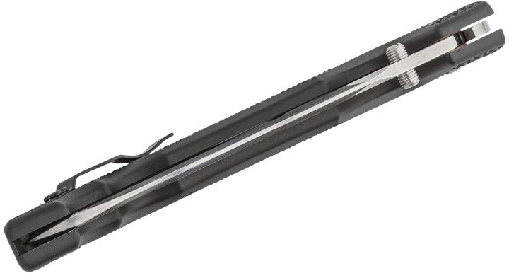 Ніж складаний Cold Steel Voyager Kris, лезо Plain Stonewashed AUS-10A, руківя Black Griv-Ex, Тайвань, CS-29AXW - изображение 4