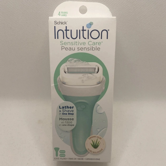 Жіноча бритва, що не потребує гелю для гоління, Schick Intuition Sensitive Care з 2 змінними касетами - зображення 2