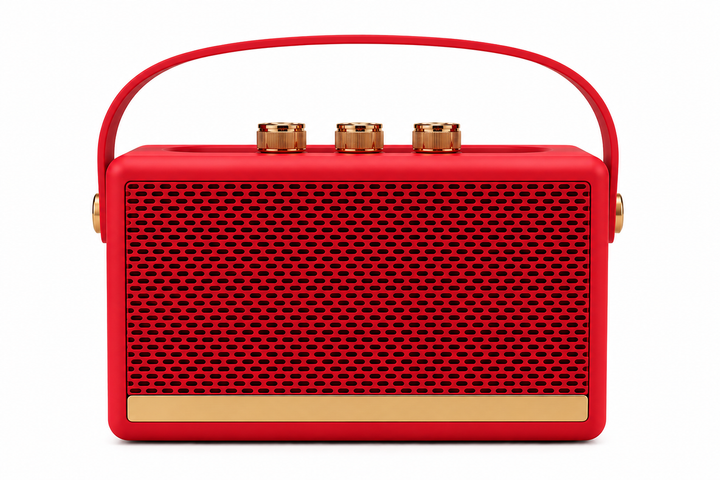 Портативная Bluetooth колонка 5 Вт с FM-радио, USB, microSD, TWS, Bluetooth 5.1, аккумулятор 1200 мАч, ретро-дизайн Красный (MX-00009901W) - изображение 3