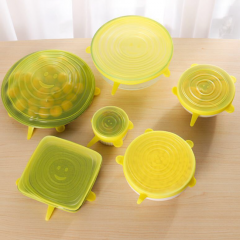 Силіконові кришки 6 шт Stretch and Fresh Yellow - зображення 2