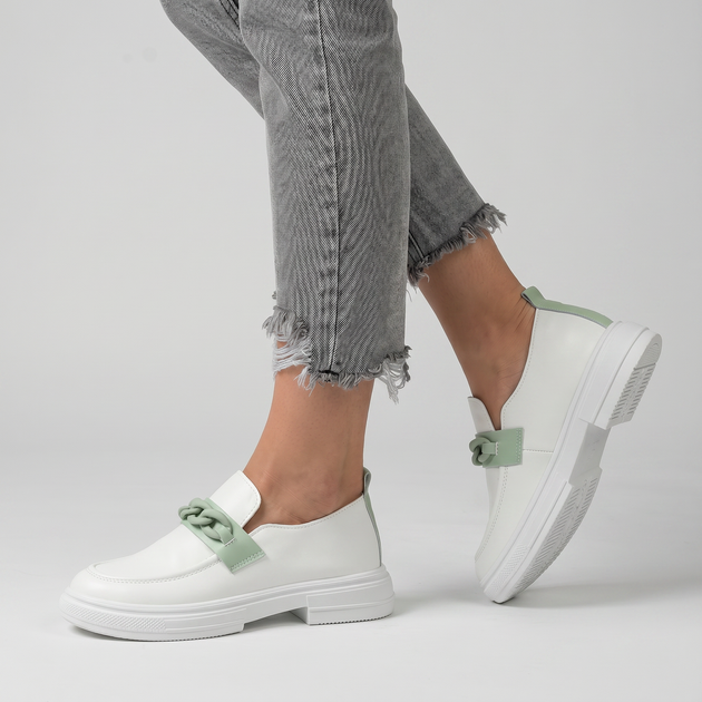 Легкие женские лоферы No Brand 105-50 Белые 41 - изображение 2
