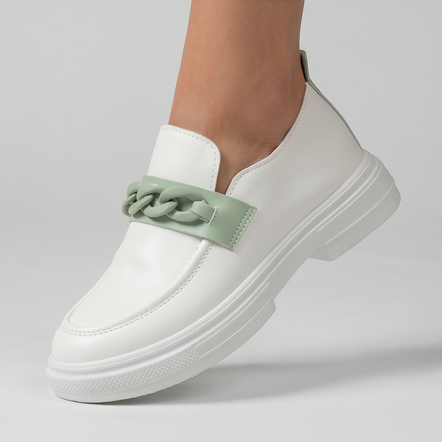 Легкие женские лоферы No Brand 105-50 Белые 41 - изображение 3
