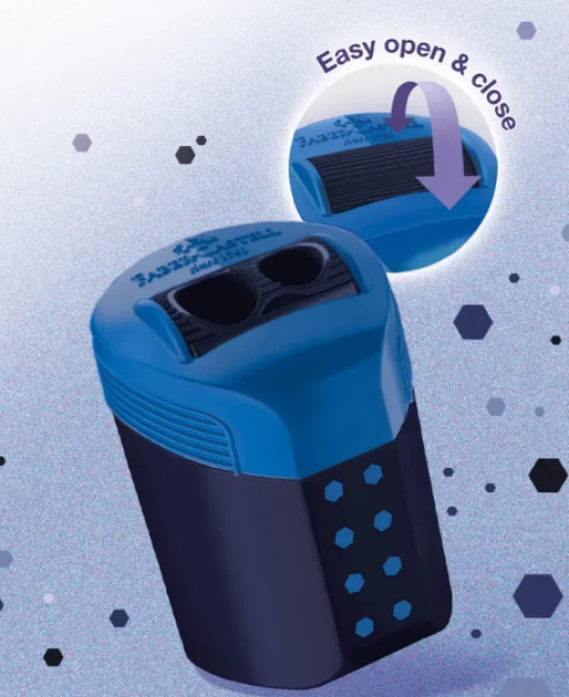 Олівець графітовий Faber-Castell 217083 GRIP Blue 2001 B 3шт+ластик+чинка /217083/ - изображение 3
