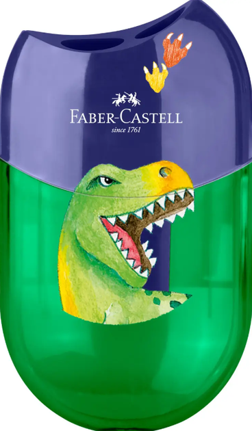 Олівець графітовий Faber-Castell 111519 DINOSAUR BLUE HВ 2шт+гумка+чинка /111519/ - изображение 6