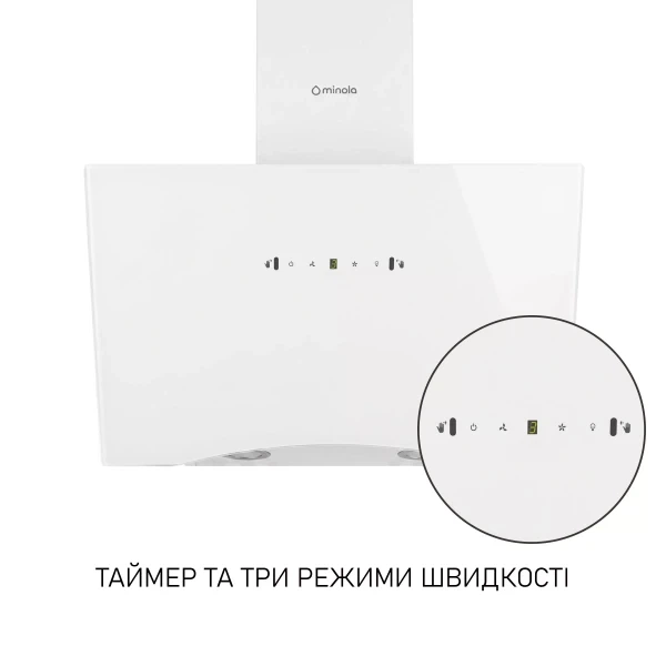 Вытяжка Minola hvs 6812 wh 1200 led - Фото 9 Вытяжка Minola hvs 6812 wh 1200 led - зображення 9