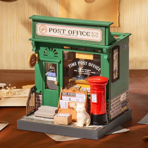 Конструктор 3D міні-будинок Robotime Rolife Century Post Office DS037 - зображення 3