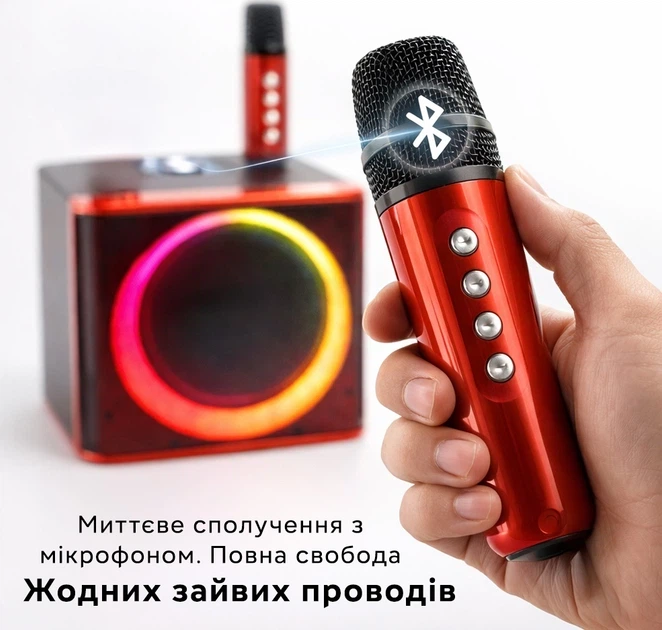 Портативна караоке-система YS-309 red - зображення 5