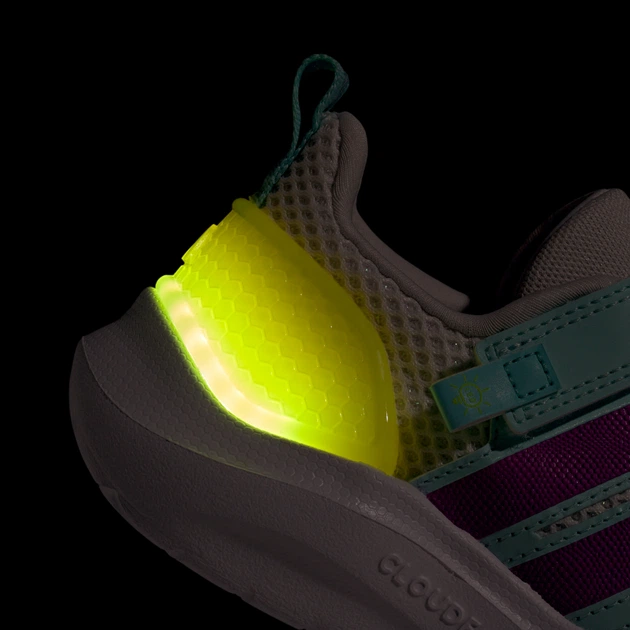 Подростковые с подсветкой кроссовки для девочки Adidas Lightorama Rnr El C HQ9255 35 Core White (4068806458865) - изображение 11