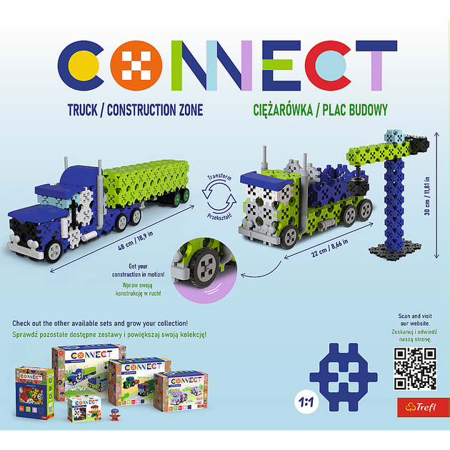 Klocki konstrukcyjne Trefl Connect 3w1 281 elementów (5900511619775) - Zdjęcie 7 Klocki konstrukcyjne Trefl Connect 3w1 281 elementów (5900511619775) - obraz 7