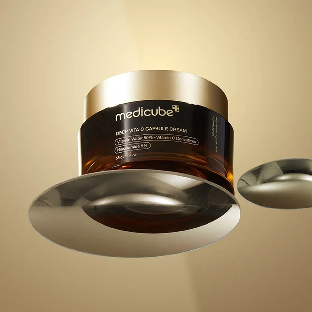 Крем для обличчя MEDICUBE Deep Vita C Capsule Cream 55 g — освітлення пігментації, сяйво та вирівнювання тону шкіри - изображение 7