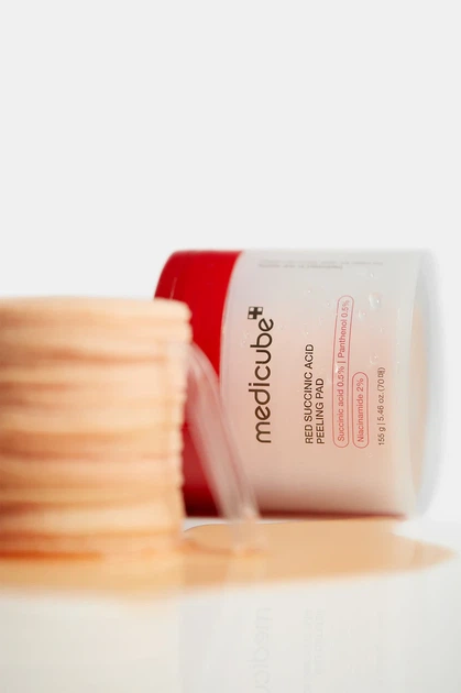Пілінг-педи Medicube Red Succinic Acid Peeling Pad 155 г для очищення пор та проблемної шкіри - изображение 3