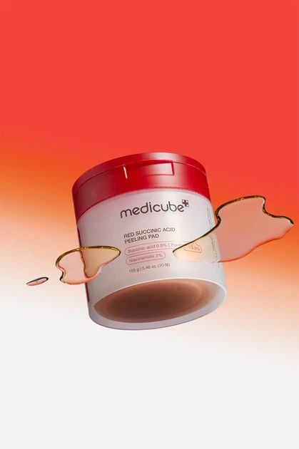 Пілінг-педи Medicube Red Succinic Acid Peeling Pad 155 г для очищення пор та проблемної шкіри - изображение 6