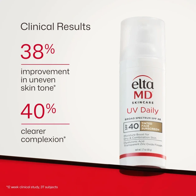 Тонований сонцезахисний крем ELTA MD UV Daily Tinted Face Sunscreen SPF40 48 г для зволоження та захисту шкіри - изображение 2