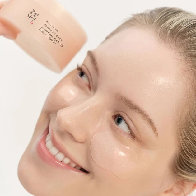 Гидрогелевые патчи под глаза BEAUTY OF JOSEON Revive Ginseng + Retinal 60 шт 100 г - изображение 5