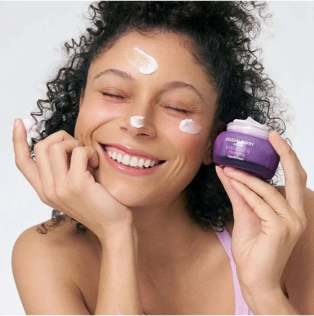 Крем для обличчя EQQUALBERRY Bakuchiol Plumping Capsule Cream 50 мл з бакучіолом та капсулами для пружності шкіри - изображение 2