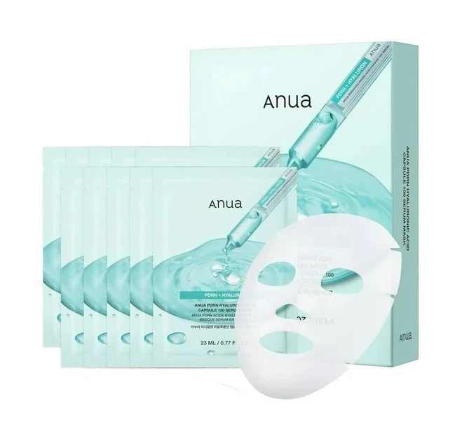 Тканинна маска для обличчя ANUA PDRN Hyaluronic Acid Capsule 100 Serum Mask 23 мл - изображение 3