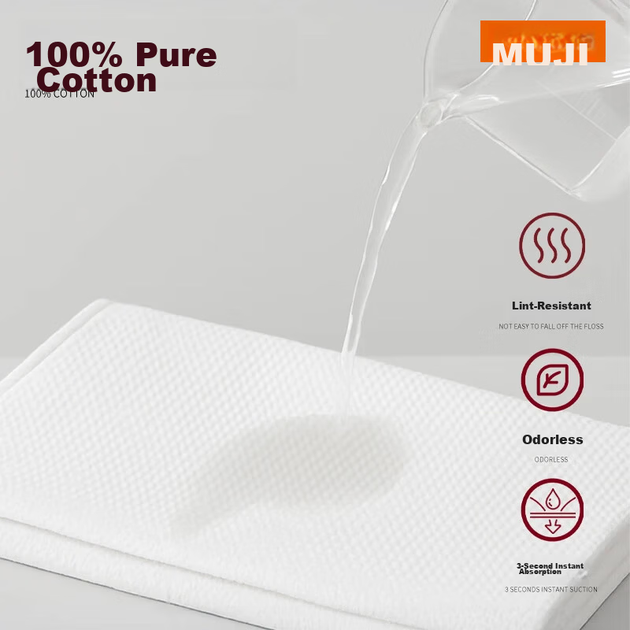 Полотенца MUJI одноразовые хлопковые дорожные, 140x70 см, 5 штук - Фото 5 Полотенца MUJI одноразовые хлопковые дорожные, 140x70 см, 5 штук - изображение 5