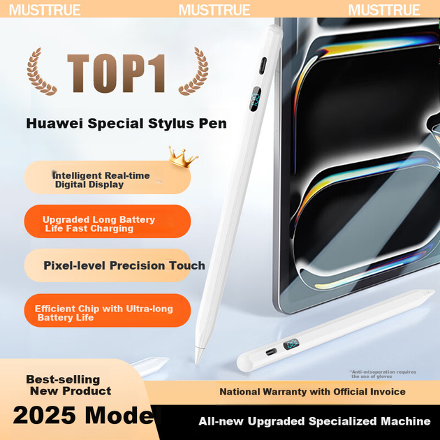 Стилус MUSTTRUE для Huawei MatePad 11.5S/Pro 12.2/Air 12 з дисплеєм та захистом від дотиків - зображення 4