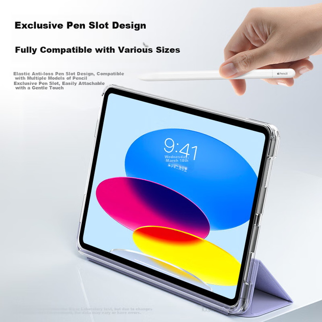 Чехол BIAZE для iPad 10/11 поколения 10.9-11 дюймов прозрачный со Smart-функцией - изображение 5