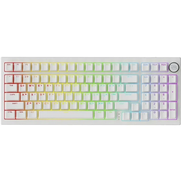 Беспроводная механическая клавиатура Proove Gaming Slicker Special Edition White, Huano Kobe Switch, RGB, (2.4G/Bluetooth/USB) - Фото 1 Беспроводная механическая клавиатура Proove Gaming Slicker Special Edition White, Huano Kobe Switch, RGB, (2.4G/Bluetooth/USB) - изображение 1