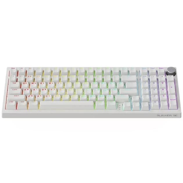 Беспроводная механическая клавиатура Proove Gaming Slicker Special Edition White, Huano Kobe Switch, RGB, (2.4G/Bluetooth/USB) - Фото 2 Беспроводная механическая клавиатура Proove Gaming Slicker Special Edition White, Huano Kobe Switch, RGB, (2.4G/Bluetooth/USB) - изображение 2