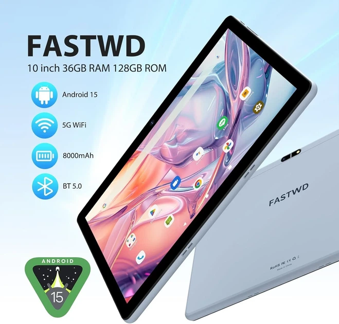Планшет 10'' FASTWD M193 12+24/128Gb 8 ядер Android 15 8000 mAh Голубой (102177795) - Уценка - изображение 2