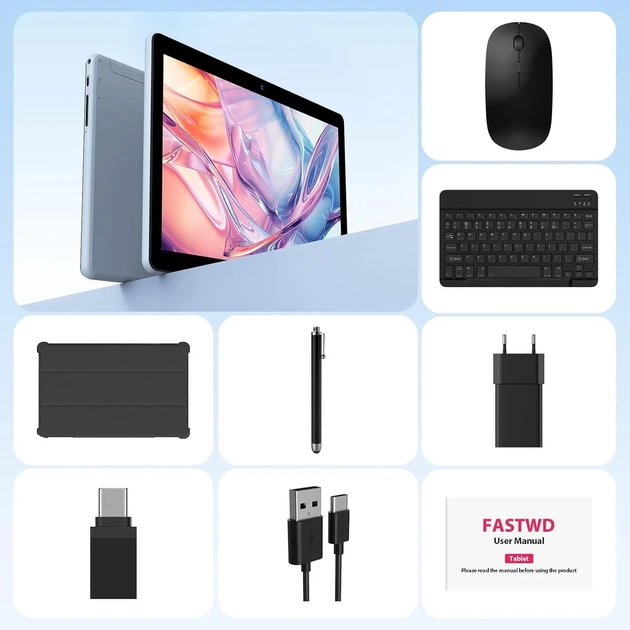 Планшет 10'' FASTWD M193 12+24/128Gb 8 ядер Android 15 8000 mAh Голубой (102177795) - Уценка - изображение 6