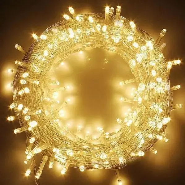 Гирлянда 220V 100 LED с теплым белым свечением. LU990warmwhite - Фото 1 Гирлянда 220V 100 LED с теплым белым свечением. LU990warmwhite - изображение 1